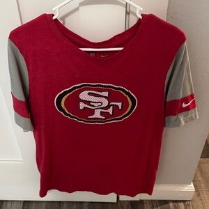 Nike women Red and Gray Sports Team Shirt